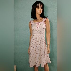Me Floral Sleeveless Cotton A Line Dress Sz S